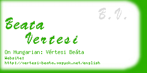 beata vertesi business card