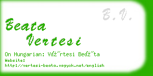 beata vertesi business card